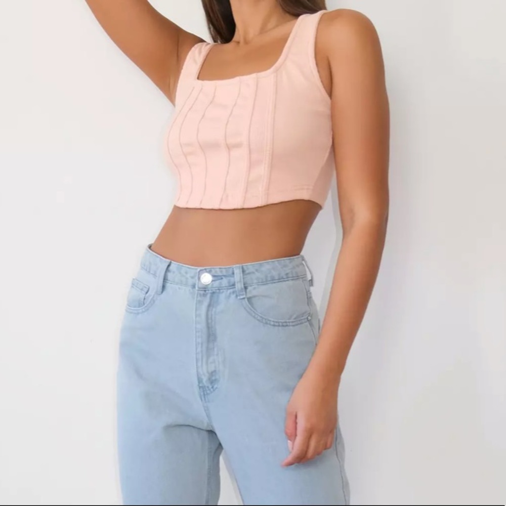 NWT Peach Corset Top